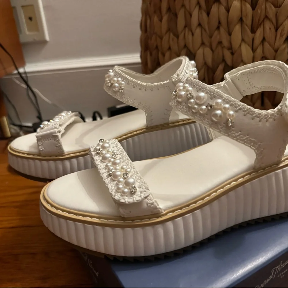 Custom Bridal Platform Sandal -Dolce Vita knock off - Picture 3 of 6